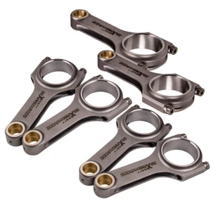 Racing H-Beam Connecting Rods Set ARP Bolts for Audi VW V6 2.6L 2.8L 2.7T 154mm - Picture 1 of 11