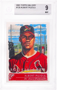 2001 Topps Gallery Albert Pujols #135 BGS 9 Rookie RC - Picture 1 of 2