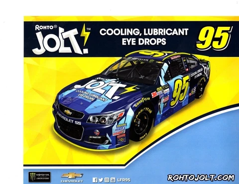 2017 MICHAEL MCDOWELL "JOLT MARTINSVILLE" #95 NASCAR MONSTER ENERGY POSTCARD Cover