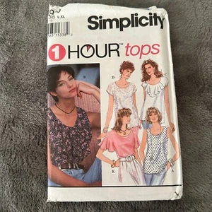Simplicity Pattern 8986 Sz 18-24 Misses Top Pullover 4 Neckline Variations 90s - Picture 1 of 7