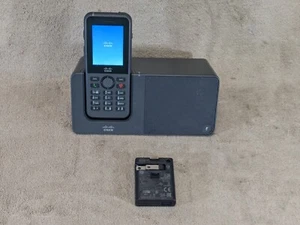 Cisco CP-8821 Wireless IP Phone w/ Charging Base Missing Power Cord READ DESCRIP - Picture 1 of 16