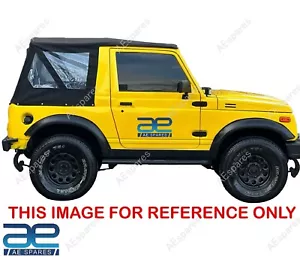 Denim de tapa blanda de repuesto para Suzuki Samurai 1987-94 negro transparente Windows EC - Imagen 1 de 6