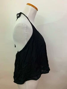 TOBI black cropped halter top Junior L NEW NWT - Picture 1 of 6