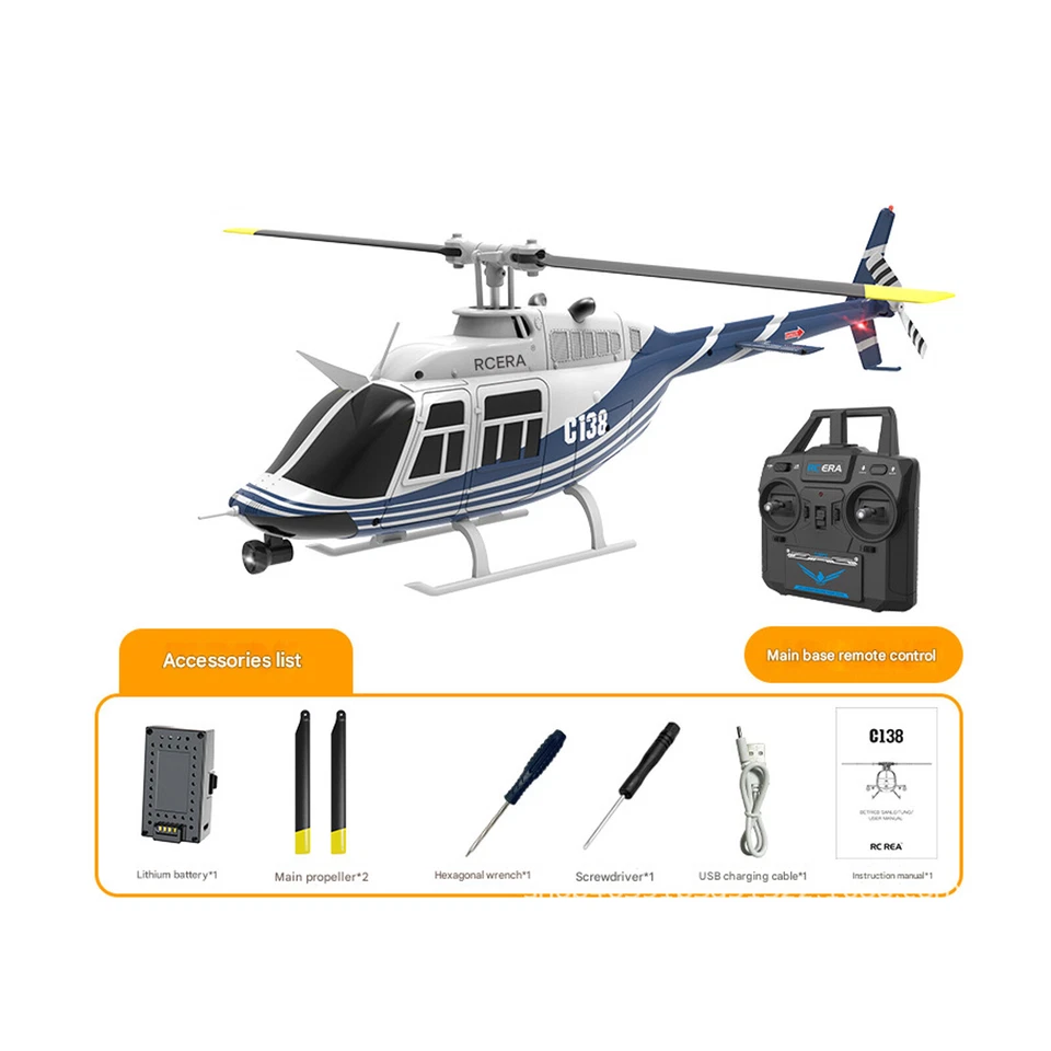 For RC ERA C138 Bell 206 1:33 Barometer Fixed Height 3D Aircraft Helicoptercd - Image 1 of 1