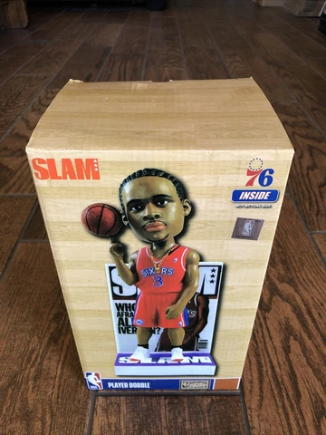 Allen Iverson 76ers Red Jersey Slam Magazine Cover Bobblehead NIB! Ltd Ed FOCO Cover