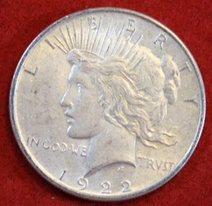Moneda de plata 90 % dólar de la paz 1922-P de alto grado PE203 - Imagen 1 de 2