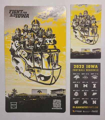 2022 IOWA HAWKEYES Football Magnet & Pocket Schedule Cover