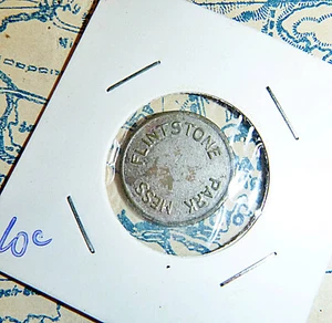 Rare 10c Token / Coin - Flintstone Park Mess, Long Binh - Vietnam War - C.436 - Picture 1 of 3