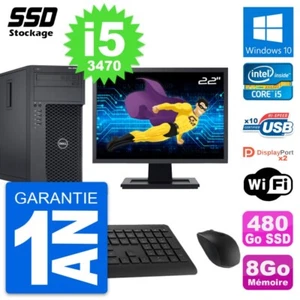 PC tour DELL T1650 MT Bildschirm 22 " Intel i5-3470 RAM 8Go SSD 480Go Windows 10 - Bild 1 von 9