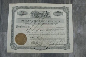 Extrem seltenes Pullman Eisenbahn Aktienzertifikat!! - Bild 1 von 2