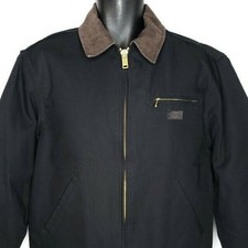 Dickies Duck Jacket Blanket Lined Work Wear Coat Corduroy Collar Size Large