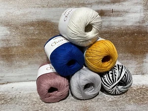 lot of 6 Circulo CHARME cotton SPORT yarn Knitting Crochet - lot P - Picture 1 of 4