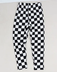 Girls Size 5-6 Stretchy Checkerboard Leggings - Picture 1 of 5
