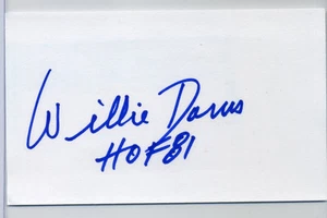 Tarjeta de fútbol americano autografiada firmada por Willie Davis HOF Auto 3x5 - Imagen 1 de 1