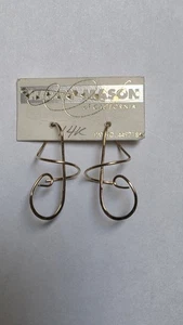 Harry Mason Solid 14K Gold Dangle EarSpirals Earrings Can Use With Charms - Bild 1 von 3