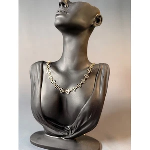 Tory Burch Kleeblatt Charm Halskette goldfarben Kette Verschluss 32 Zoll - Bild 1 von 4