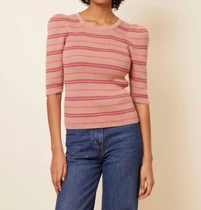 Nation Ltd Sarah Slim Crew Neck Top Size L - Picture 1 of 3