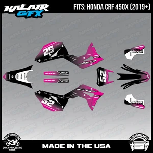 Graphics Kit for  Honda CRF 450X (2019+)  Ominous Series - Magenta - Picture 1 of 4