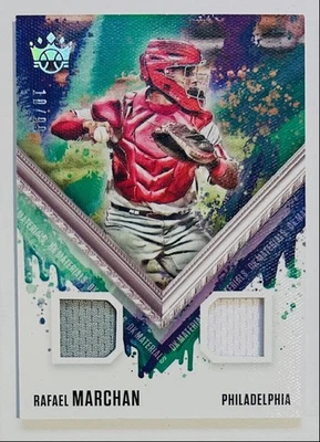 2021 GAME WORN DUAL PATCH RAFAEL MARCHAN PHILADELPHIA PHILLIES #DKM-RM - Image 1 of 2