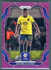 2024 Panini Prizm Copa America Moises Caicedo Purple Wave Prizm /99 #65 Ecuador - Picture 1 of 2