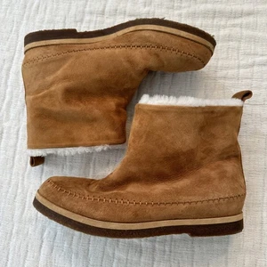 Jenni Kayne Suede Shearling Ankle Boots Size 36 Fits US 5.5- 6 orig $425 - Picture 1 of 8