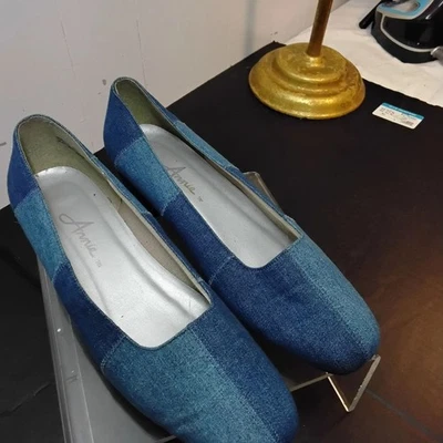 Annie Blue Denim Women's Flats - image 1 of 4