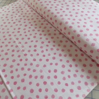 By The Yard Pink Dots On Pink Cotton FLANNEL,  $3.99 Ships ANY Amount Of Fabric! - Image 1 of 4