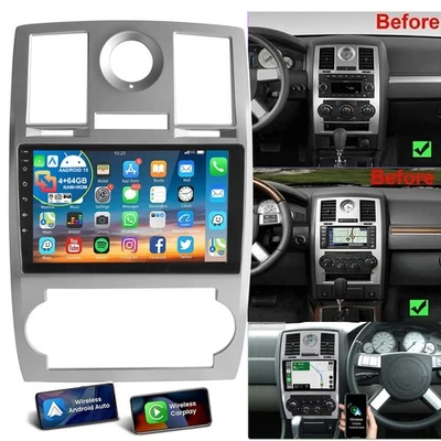 Android 15 Autoradio FM Für Chrysler 300 300C 05-2010 9" 4+64GB NAVI GPS Carplay - Bild 1 von 4