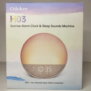 Sunrise Alarm Clock Sleep Sounds Machine H03 Dimmable Reading Light Bluetooth - Picture 1 of 5