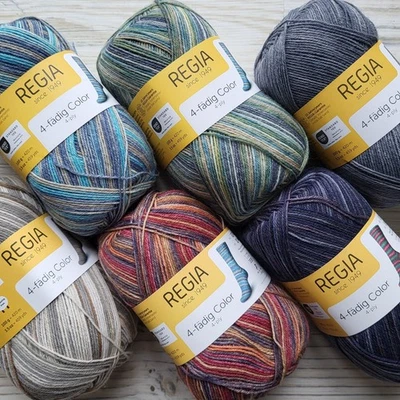 6x100 g Sparpack REGIA Sockenwolle 4-fädig MEZ Crafts