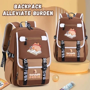 Capybara Schoolbag Large Capacity Bookbags New Shoulders Bag School Office - Picture 1 of 20