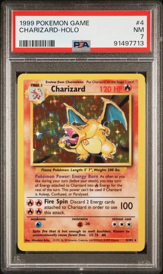 Charizard 1999 Pokemon Holo #4 PSA 7 💥📈 - Image 1 of 2