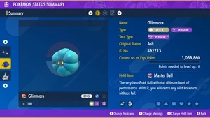 Pokemon Scarlet and Violet PSV - Shiny 6IV Glimmora - Picture 1 of 3