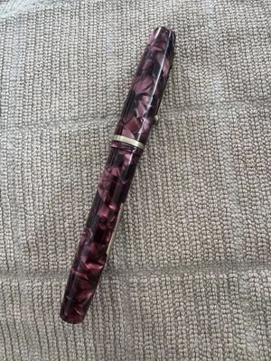 Caneta-tinteiro Wahl Oxford por Eversharp vintage marmorizada nova na caixa ouro 14K #2 - Imagem 1 de 4