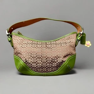 Coach Y2K Green Signature Mini Soho Hobo Shoulder Bag 6351 China - Picture 1 of 11