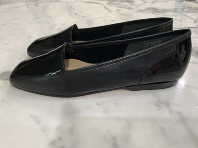 Enzo Angiolini 女式黑色漆皮 7.5 米 Liberty 软皮平底鞋 全新带盒 — 第 1/4 张图片