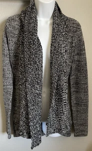Allison Brittney Cardigan Womens Size Medium Gray Cable Knit Long Sleeve Sweater - Picture 1 of 9