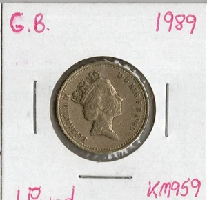 Coin Great Britain 1 Pound 1989 KM959, Elizabeth II - Picture 1 of 2