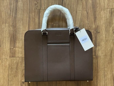Carl Friedrik Palissy Briefcase New With Tags Leather Chocolate Heritage Italian - Image 1 of 4