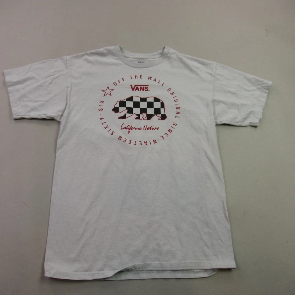 Camisa Vans Niños Mediana Manga Corta Informal Cuello Redondo Blanca Exterior Ligera Foto 1 de 4