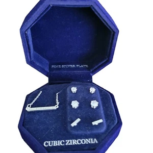 Women's Cubic Zirconia Necklace & Earrings Pack. - Picture 1 of 2