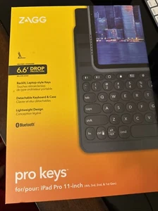 Tastiera wireless ZAGG Pro Keys con custodia rimovibile per iPad Pro 11" e iPad Air - Foto 1 di 3