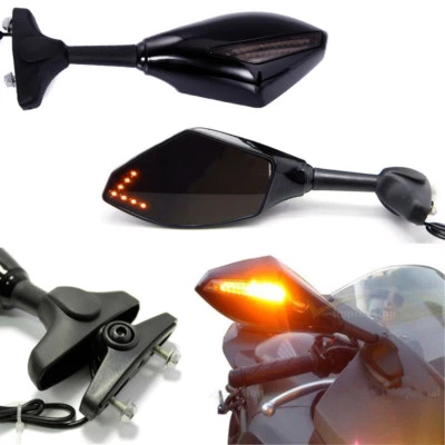 ESPEJOS RETROVISORES LED PARA 2011 2012 2013 2014 2015 2016 2017 KAWASAKI NINJA ZX6R ZX14R Foto 1 de 4