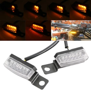 2x Motorcycle Motorbike Universal YellowTurn Signal Indicators Light Lamp Bulb - Picture 1 of 16