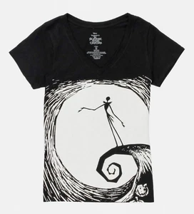 The Nightmare Before Christmas Spiral Hill T-Shirt, Jack Skellington T-Shirt MED - Picture 1 of 2