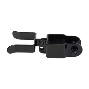 Versai 1,5 pulgadas X 2 in. Pestillo de horquilla de puerta de acero negro brillante - Imagen 1 de 3