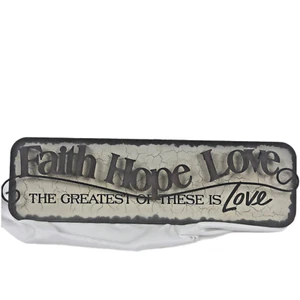 Faith Hope Love The Greatest of These is Love Blechschild 4,25" x 14,5" - Bild 1 von 8