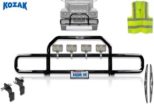 Front Bumper Grille Deer Guard w/Bracket compatible with Mack CH Set-Back 2004+ - Picture 1 of 8