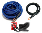 Battery Relocation Kit 4gauge OFC COPPER 12' Blue + 3' Black Snakeskin Wiring