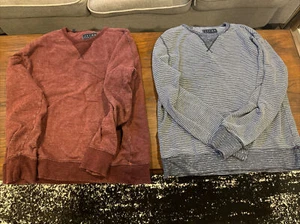 Jachs New York Mens Sweatshirt Blue & Red Sz:L Long Sleeve Pullover Lot/2 1622 - Picture 1 of 9